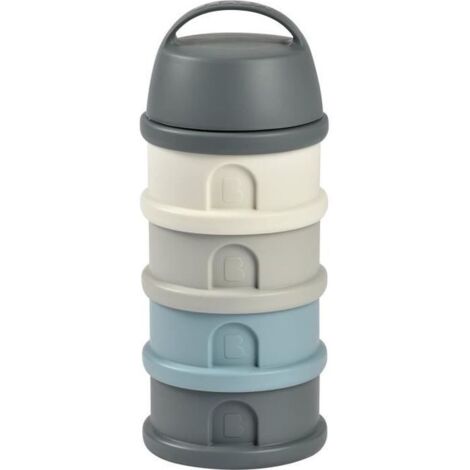 BEABA, Boîte doseuse, 4 compartiments, mineral grey / blue (1/5)