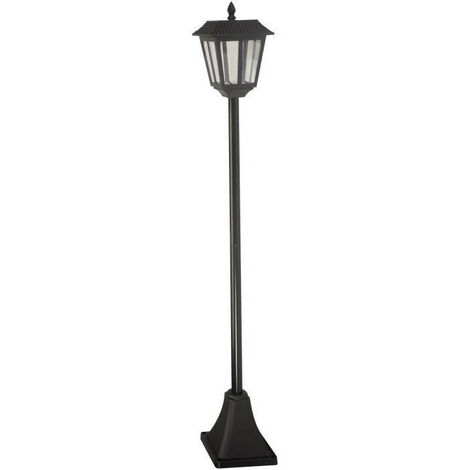 Lampadaire solaire - SMART GARDEN - Metro - 20 lumens - Noir - 130 x 18 cm