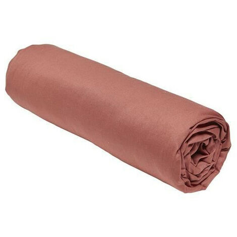 TODAY Drap housse 140 x 190 cm 2 personnes 23 cm coton 100% terracotta Oeko-Tex (1/3)