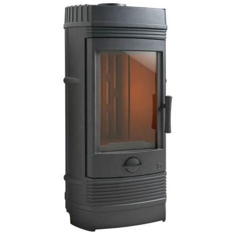 Invicta – Poêle à bois Gomont 12 kW – Longueur de bûches 45 cm – Rendement 75 % – Flamme verte 5 étoiles – Fabrication française (1/4)