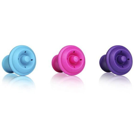 3 bouchons à vide VacuVin couleur (1/4)