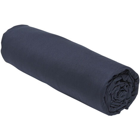 Today Essential Drap Housse Bleu Marine 140 x 200 cm