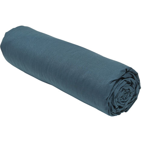Today Drap housse Essential bleu 180x200 cm coton
