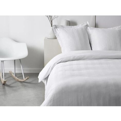 Today Prestige parure de lit satin coton blanc 220x240 cm (1/5)