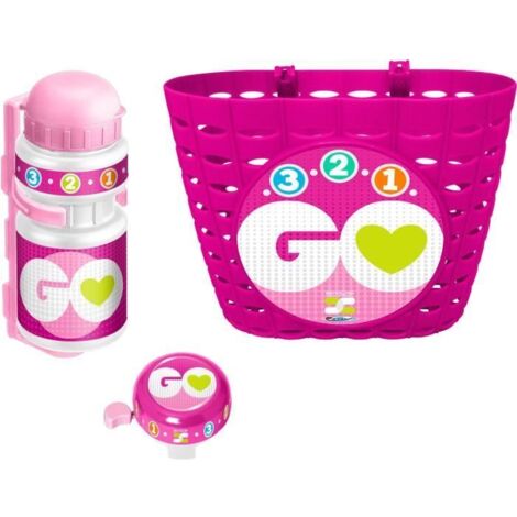 COMBO ROSE Corbeille + Bidon + Sonnette SKIDS CONTROL (1/5)