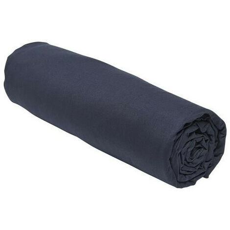 Today Essential Drap Housse Bleu Marine 140x190 cm (1/3)