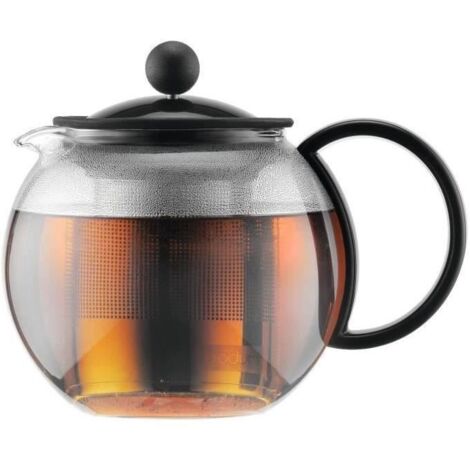 Théière à piston ASSAM - BODUM, couvercle en plastique, filtre en acier inoxydable, 0,5 l