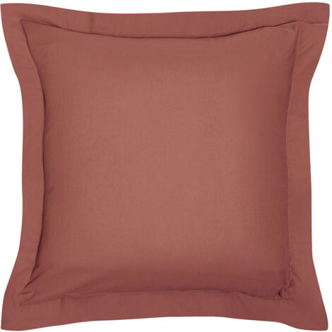 Taie d'oreiller TODAY Essential - 63 x 63+5 cm - 100% Coton uni - Terracotta (1/5)