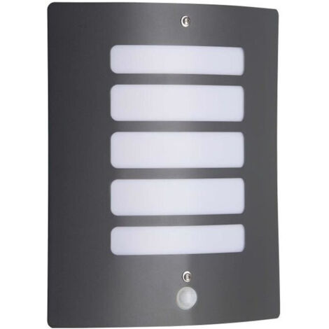 Brilliant – Applique extérieure avec détecteur de mouvement E27 60 W – Indice de protection IP44 – Couleur anthracite – Dimensions 29x9 cm (1/6)