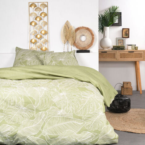 Today Sunshine parure de lit floral vert 240x260 cm (1/3)
