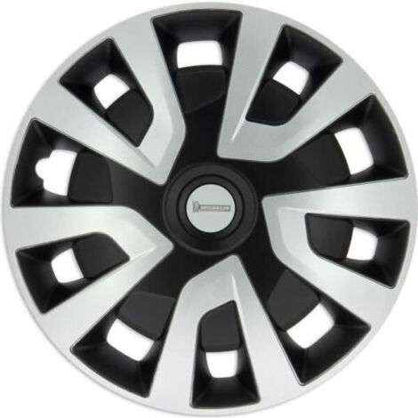 Michelin – Lot de 4 enjoliveurs 15 pouces – ABS haute résistance – Système NVS pour visibilité nocturne – Fixation rapide sans outil (1/4)