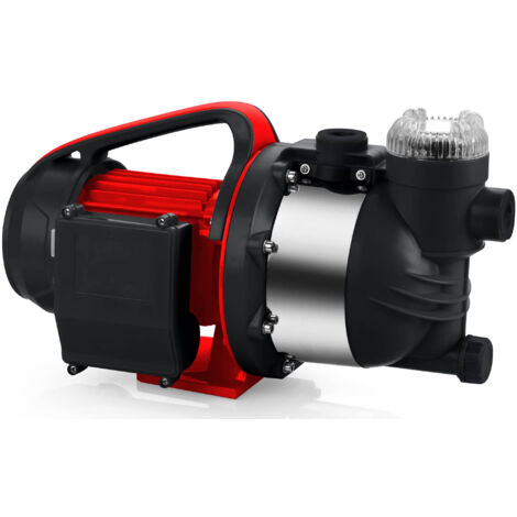 Pompe de surface inox 1100W – Débit max 4600 L/H – Hauteur max de refoulement 45 MCE – Aspiration jusqu'à 8 m – Système de filtre intégré – Master Pumps (1/4)