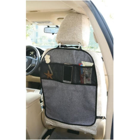 TINEO Protection de siege - Grande surface de protection - Filet de rangement - Matiere deperlante facile a nettoyer a leponge