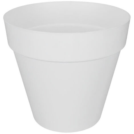 ELHO Pot de fleurs rond avec roues Loft Urban - Ø 40 cm - Blanc (1/10)
