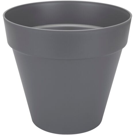 ELHO Pot de fleurs rond Loft Urban - Ø 28.5 x H 26 cm - Gris anthracite