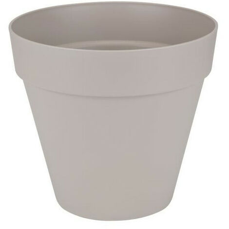 ELHO Pot de fleurs rond avec roues Loft Urban - Ø 48.5 x H 44.5 cm - Gris chaud