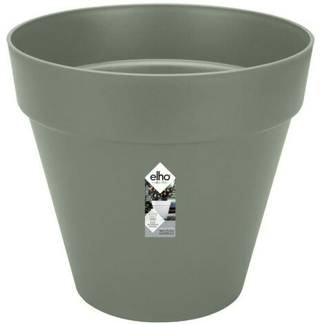 Pot De Fleurs Rond LOFT URBAN - Plastique - Percé - Réservoir - Avec roulettes - Ø40 - Vert