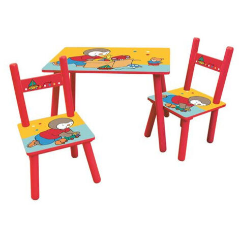 Table et 2 chaises Fun House T Choupi (1/4)