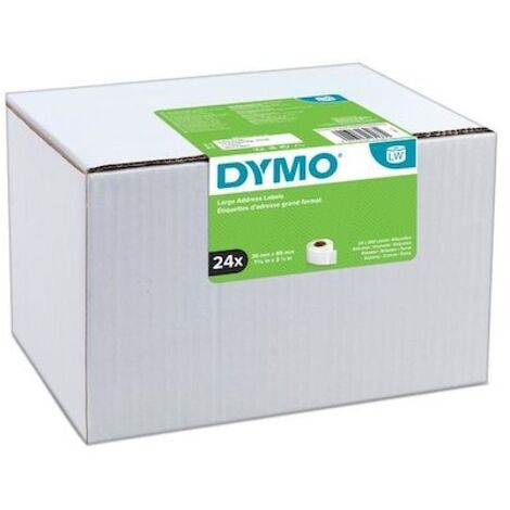 DYMO Rouleau d'étiquettes pack bundle 13187 S0722390 89 x 36 mm papier blanc 6240 pc(s) fixation permanente Etiquette p