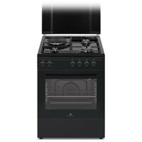 Continental Edison – Cuisinière mixte 3 feux gaz + 1 électrique CECM60FCB – Dimensions L59,8 x P61 x H83 cm – Noir