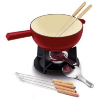 Set à fondue fromage BEKA Belledone 20 cm fonte émaillée pour 6 personnes, 9 pièces