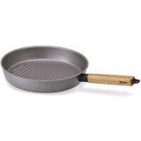 Poêle gril BEKA Nomad 28 cm en acier carbone manche bois d’acacia