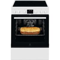 Electrolux – Cuisinière vitrocéramique 4 foyers – Chaleur tournante pulsée – Classe énergétique A+ – Largeur 60 cm – LKR64890AW