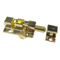 Verrou de surface rond SHEPHERD 40101 - 38 x Ø22 mm laiton poli