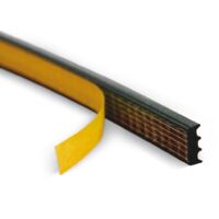 Kiso – Rouleau de joint 4x9mm longueur 125m – Caoutchouc EPDM pour menuiserie bois – Installation rapide avec bande adhésive – Étanchéité durable