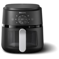 Philips – Friteuse sans huile 1300 W – Technologie Rapid Air – Capacité 4.1L – Cuisson saine et croustillante – Noir et gris