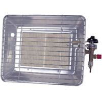 Chauffage infrarouge de chantier - ROTHENBERGER - 4200 W - Avec détendeur et flexible - Bas - Gris