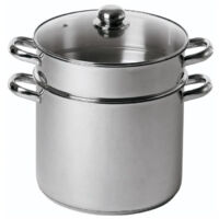 Couscoussier inox 20 cm – Compatible tous feux dont induction – Capacité 5,8 litres – Cuisson uniforme et efficace – Baumalu