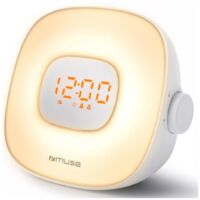 Radio-réveil lumineux double alarme blanc - Muse - ML-198CR