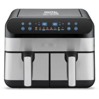 Friteuse sans huile 9L – Puissance 2400W – 8 programmes préréglés – Inox facile à nettoyer – Cuisson sans huile – Kitchencook