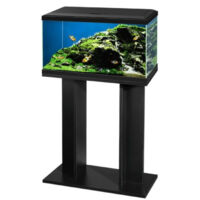 Meuble aquarium 54L – Support noir 60 cm – Structure renforcée pour aquariums CIANO – Compatible terrariums et vivariums