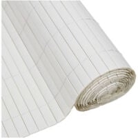 Canisse PVC double face - NATURE - 1 x 3 m - 1600 g/m² - Occultant 4/5 - Anti-UV - Blanc