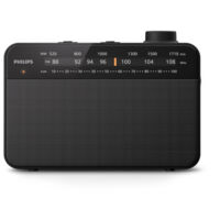 Philips – Radio portable FM/AM 3,5 pouces – Tuner analogique – Alimentation secteur ou 2 piles D – Son clair pour musique et actualités - TAR2509