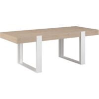 Parisot LOFT table Ă manger chĂŞne blanc 8 personnes