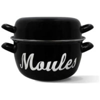 Marmite a moule - MENASTYL - 3645563 - En acier émaillé - Noir - 18 cm - Avec écritures - Tous feux dont induction