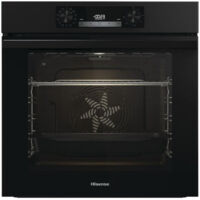 Hisense – Four encastrable pyrolyse 77L – Multifonctions – AirFry – Classe A – Noir – Idéal pour cuisson rapide et homogène