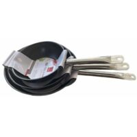 Baumalu Gastronomie lot 3 poêles acier inoxydable 20-28 cm