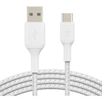 Câbles - USB & Thunderbolt BELKIN Câble tressé USBA USBC 0.15m blan