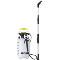 Pulvérisateur à pression préalable 5L – Lance télescopique 3m – Débit max 2.5L/min pour nettoyage précis – Pour espaces difficiles d'accès – Techn'O