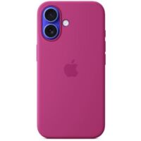 Coque en silicone avec MagSafe pour iPhone 16 Fuchsia