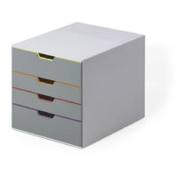 Durable VARICOLOR® 4 760427 Caisson à tiroirs gris DIN A4, DIN C4, folio, lettre Nombre de tiroirs: 4 V810283