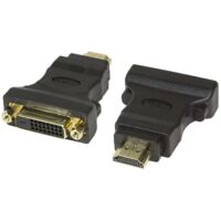 LogiLink HDMI to DVI Adapter - HDMI 19-pin female - DVI-D (24+1) male - Male connector / Female connector - Noir (AH0002)