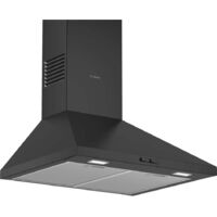 Bosch – Hotte décorative 360m³/h – Largeur 60 cm – Évacuation ou recyclage – Moteur intégré – Niveau sonore max. 66 dB