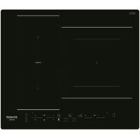 Table de cuisson induction - HOTPOINT - 3 zones - Zones modulables - L 59 x P 51 cm - HB2760BNE - 7200W total - Noir