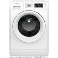 Whirlpool – Lave-linge hublot 8 kg – Classe énergétique A – Vitesse d'essorage 1400 tr/min – Ouverture latérale – 14 programmes de lavage