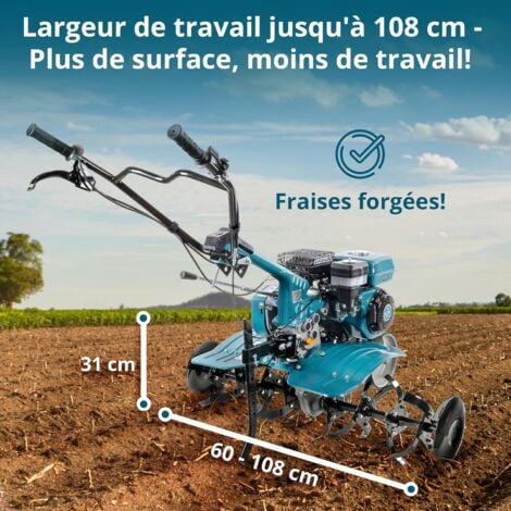 Könner & Söhnen. Motoculteur à Essence Könner & Söhnen KS 7HP-950A avec entraînement par Courroie et par chaîne. 7,0 CV, Convient pour Labourer Tous Types de sols. K&S motobineuse à Essence.